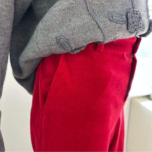 Lauren Ralph Lauren Red Velvet Pants (size 8P) - Picture 3 of 11